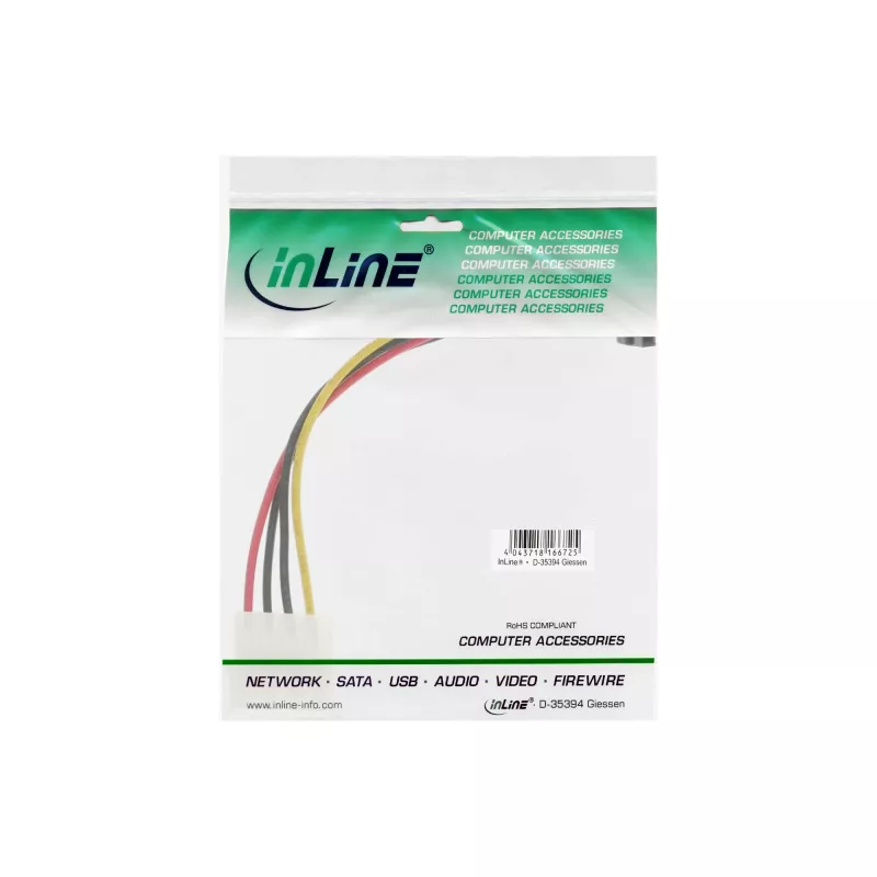 InLine SATA-Stromadapterkabel 1x 4-Pin-Buchse / 15-Pin-SATA nach oben abgewinkelt 29670X