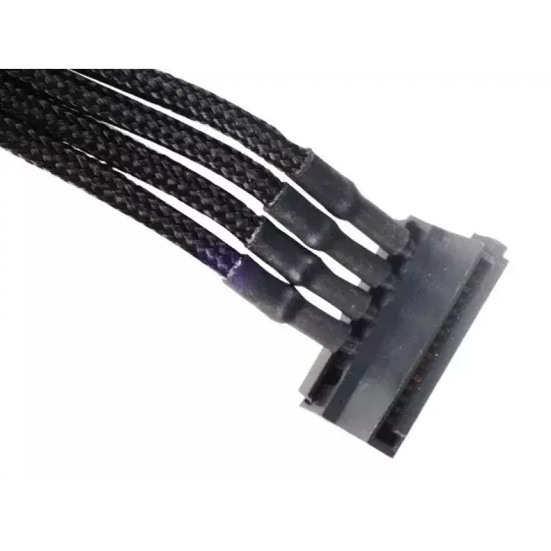 Kabel Silverstone SST-PP07-BTSB 0,3 m Molex 4-polig auf 4x SATA