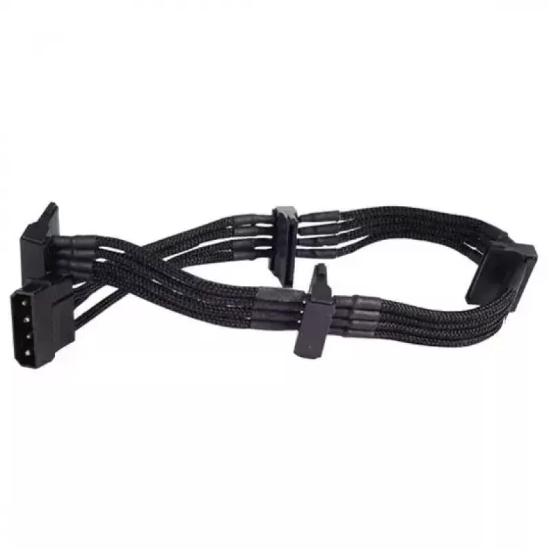 Kabel Silverstone SST-PP07-BTSB 0,3 m Molex 4-polig auf 4x SATA
