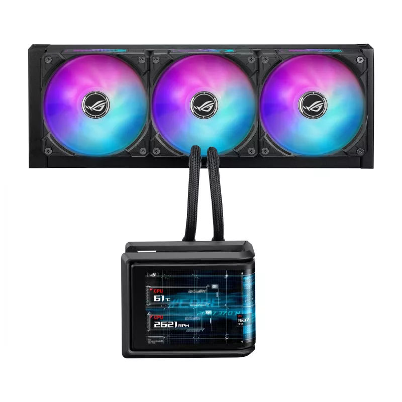 All-in-One-Flüssigkeitskühler ASUS ROG Ryuo IV SLC 360 ARGB – 120-mm-Lüfter, 360-mm-Radiator, schwarz