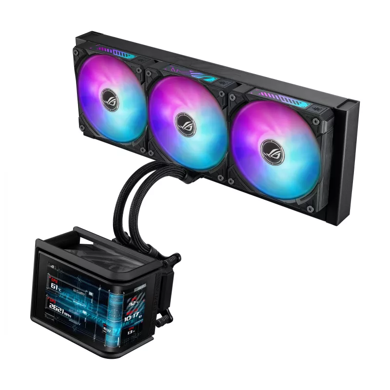 All-in-One-Flüssigkeitskühler ASUS ROG Ryuo IV SLC 360 ARGB – 120-mm-Lüfter, 360-mm-Radiator, schwarz