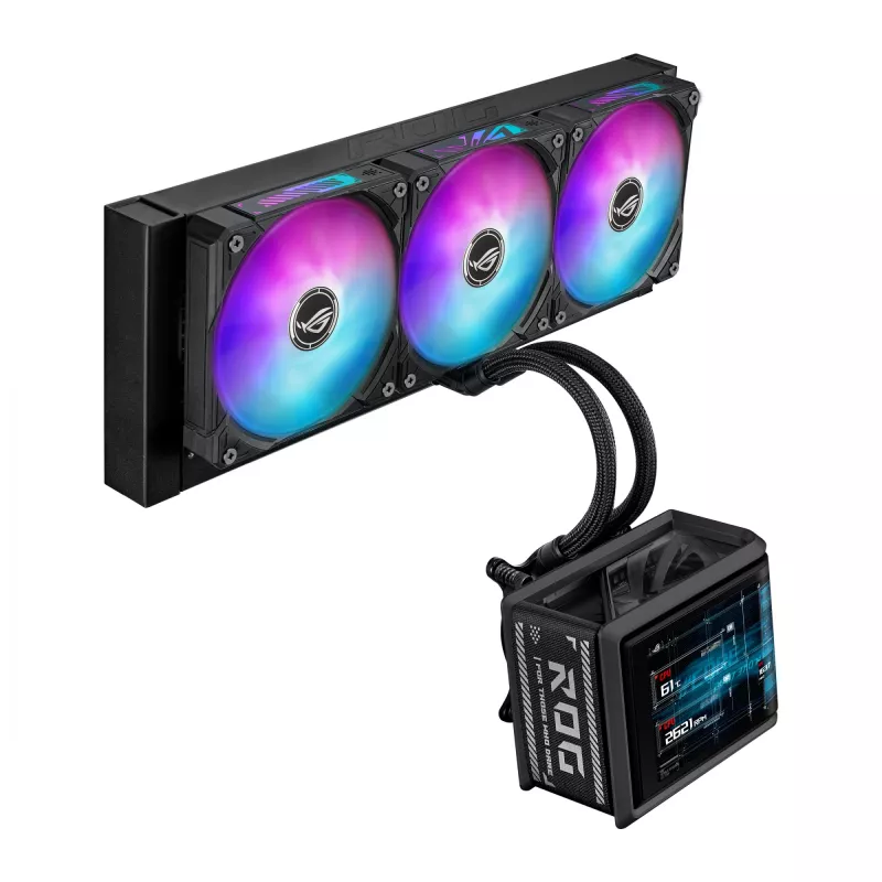 All-in-One-Flüssigkeitskühler ASUS ROG Ryuo IV SLC 360 ARGB – 120-mm-Lüfter, 360-mm-Radiator, schwarz
