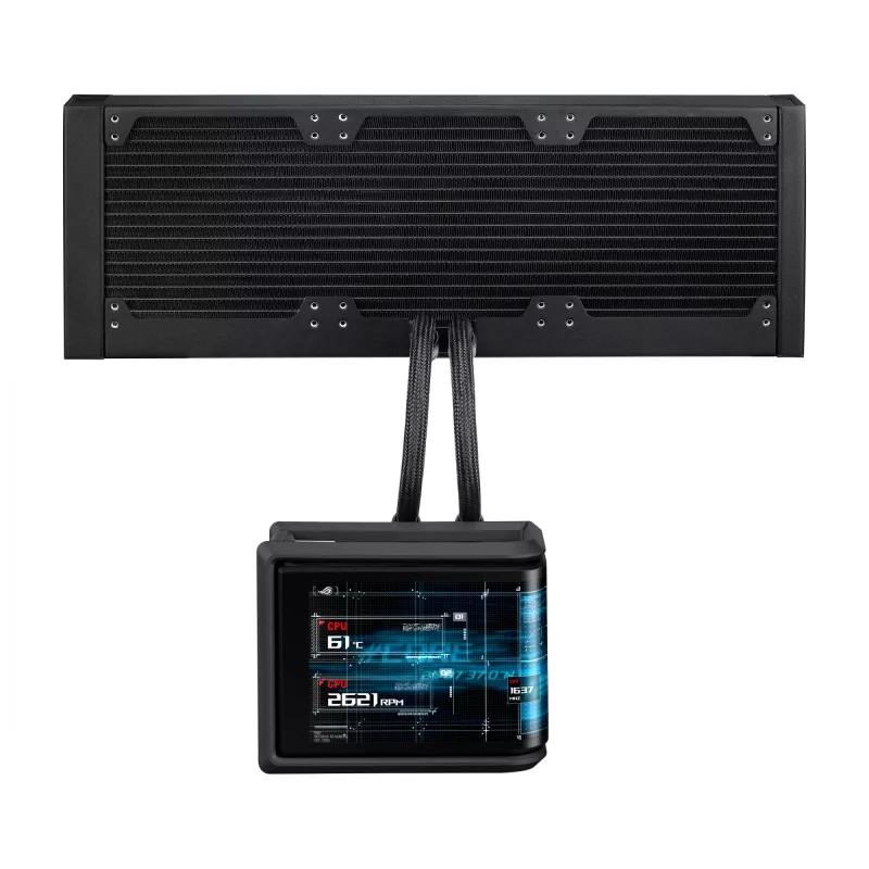 All-in-One-Flüssigkeitskühler ASUS ROG Ryuo IV SLC 360 ARGB – 120-mm-Lüfter, 360-mm-Radiator, schwarz