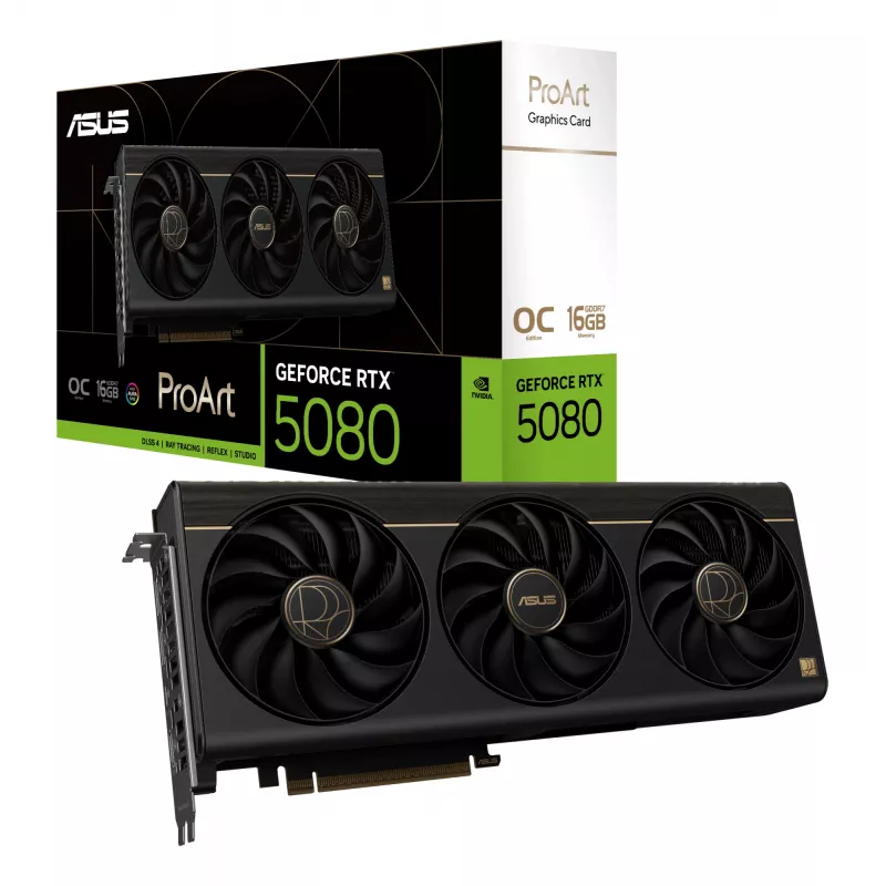Grafikkarte ASUS GeForce RTX 5080 16 GB GDDR7 PCIe 5.0, 256-Bit, OC, 3 Lüfter, 304 mm