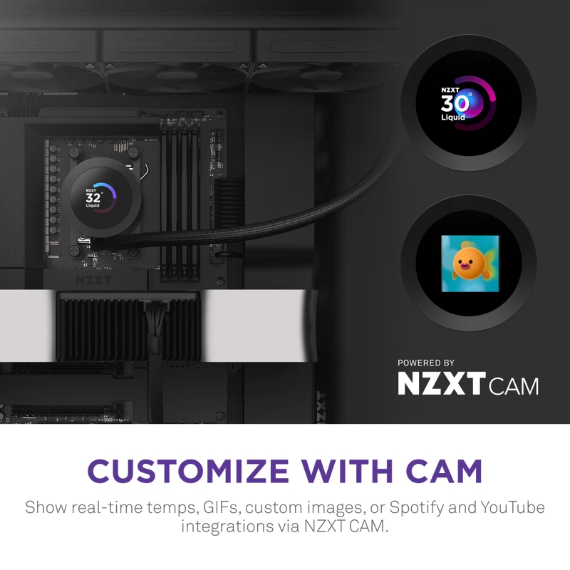 All-in-One-Flüssigkeitskühler NZXT Kraken Plus 360 12 cm Schwarz Fluid Dynamic Bearing