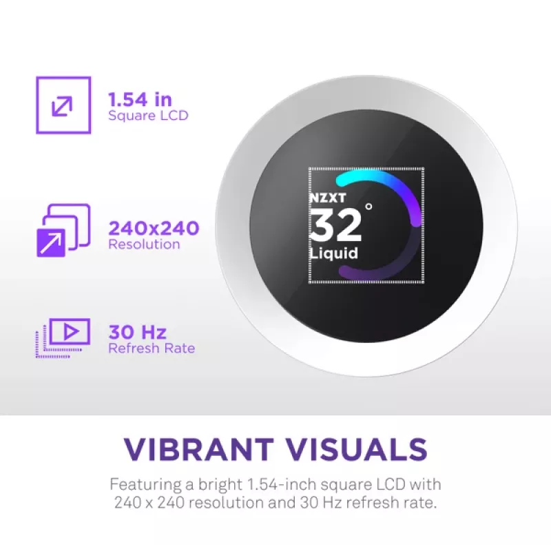 All-in-One-Flüssigkeitskühler NZXT Kraken Plus 360 RGB Weiß 500–2400 U/min