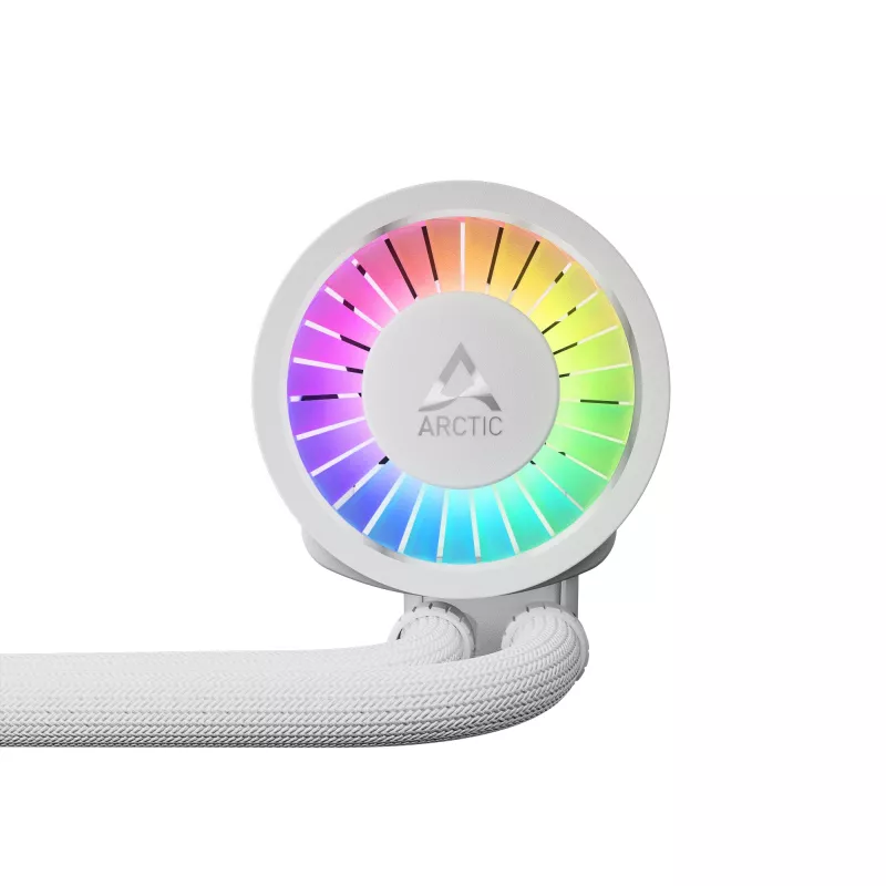 All-in-One-Flüssig-CPU-Kühler Arctic Liquid Freezer III Pro 240 A-RGB – 240 mm, 120-mm-Lüfter, Weiß, LGA1700/AM4/AM5-kompatibel