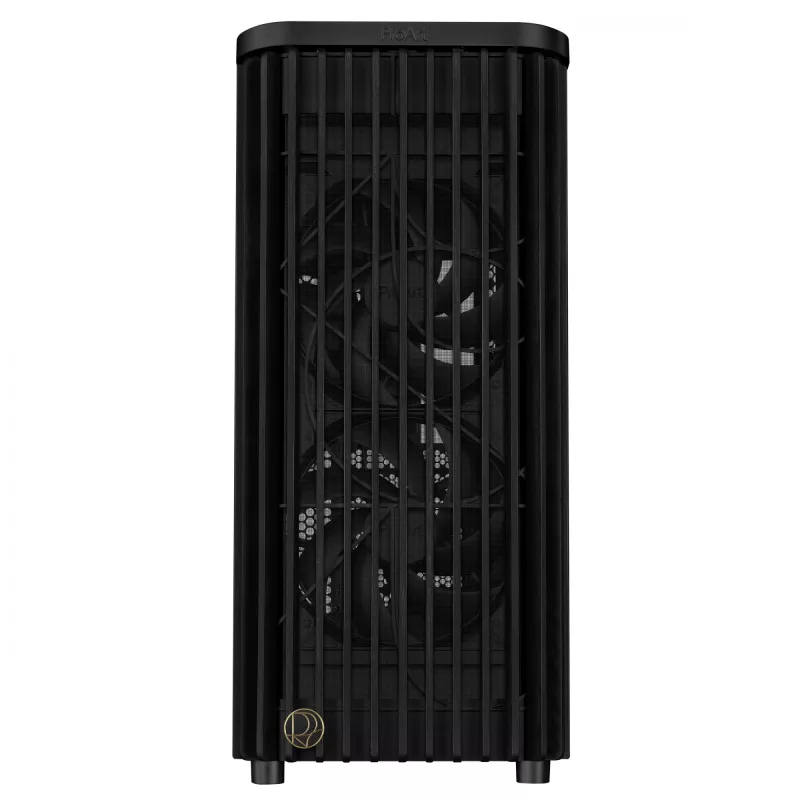 PC-Gehäuse ASUS 90DC00M0-B39040, ATX-Unterstützung, Schwarz, Front 2×160mm Lüfter, Rückseite 1×120mm, 2×3,5-Zoll- + 2×2,5-Zoll-Schächte, 2×USB 3.2 GEN1