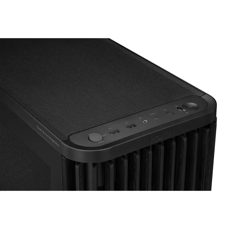 PC-Gehäuse ASUS 90DC00M0-B39040, ATX-Unterstützung, Schwarz, Front 2×160mm Lüfter, Rückseite 1×120mm, 2×3,5-Zoll- + 2×2,5-Zoll-Schächte, 2×USB 3.2 GEN1