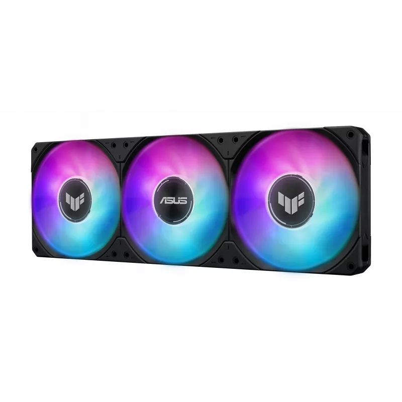 All-in-One-Flüssigkeitskühler ASUS TUF Gaming LC III 360 ARGB LCD — 360-mm-Radiator, 3x 120-mm-Lüfter, Sockel AM5/AM4/LGA1700/LGA1200, Schwarz