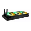 All-in-One-Flüssigkeitskühler ASUS TUF Gaming LC III 360 ARGB LCD — 360-mm-Radiator, 3x 120-mm-Lüfter, Sockel AM5/AM4/LGA1700/LGA1200, Schwarz