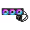All-in-One-Flüssigkeitskühler ASUS TUF Gaming LC III 360 ARGB LCD — 360-mm-Radiator, 3x 120-mm-Lüfter, Sockel AM5/AM4/LGA1700/LGA1200, Schwarz
