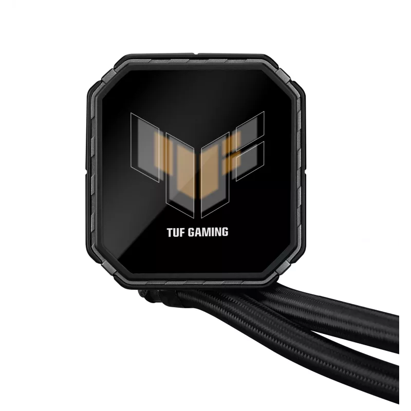 All-in-One-Flüssigkeitskühler ASUS TUF Gaming LC III 360 ARGB LCD — 360-mm-Radiator, 3x 120-mm-Lüfter, Sockel AM5/AM4/LGA1700/LGA1200, Schwarz