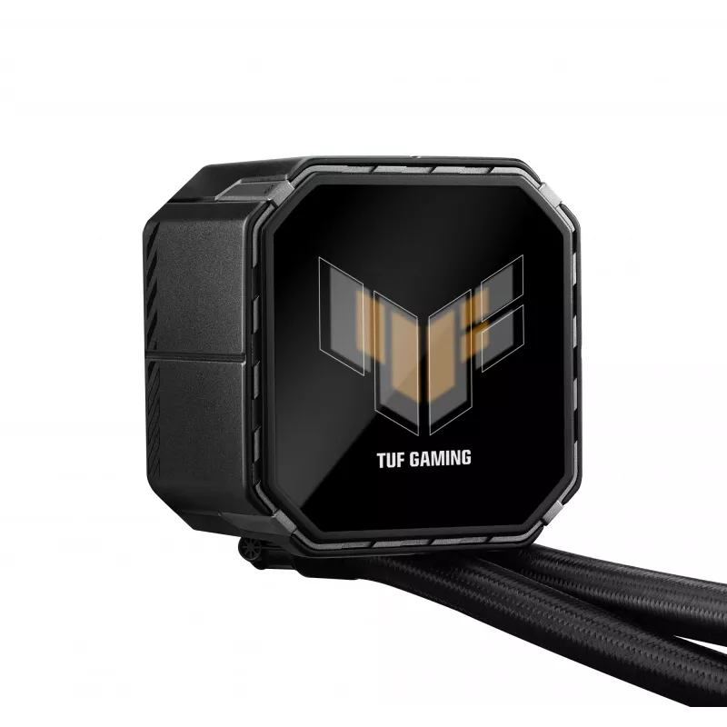 All-in-One-Flüssigkeitskühler ASUS TUF Gaming LC III 360 ARGB LCD — 360-mm-Radiator, 3x 120-mm-Lüfter, Sockel AM5/AM4/LGA1700/LGA1200, Schwarz
