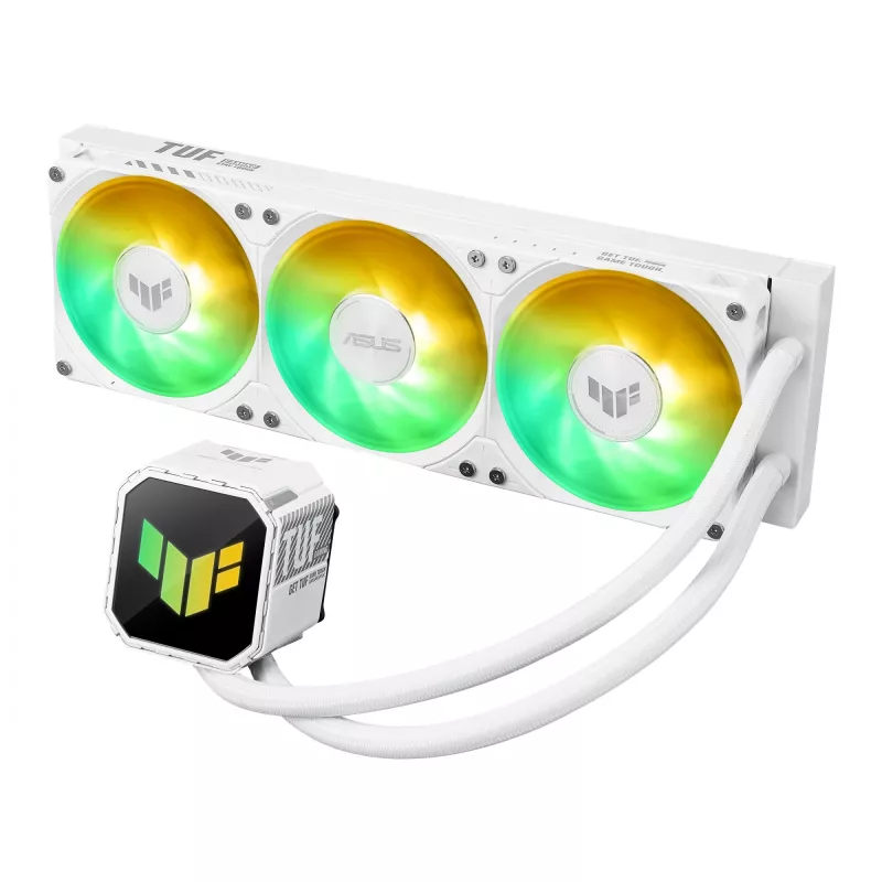 All-in-One-Flüssigkeitskühler ASUS TUF Gaming LC III 360 ARGB White Edition – 360 mm, 120-mm-Lüfter, Unterstützung für LGA1700/1200, AM4/AM5