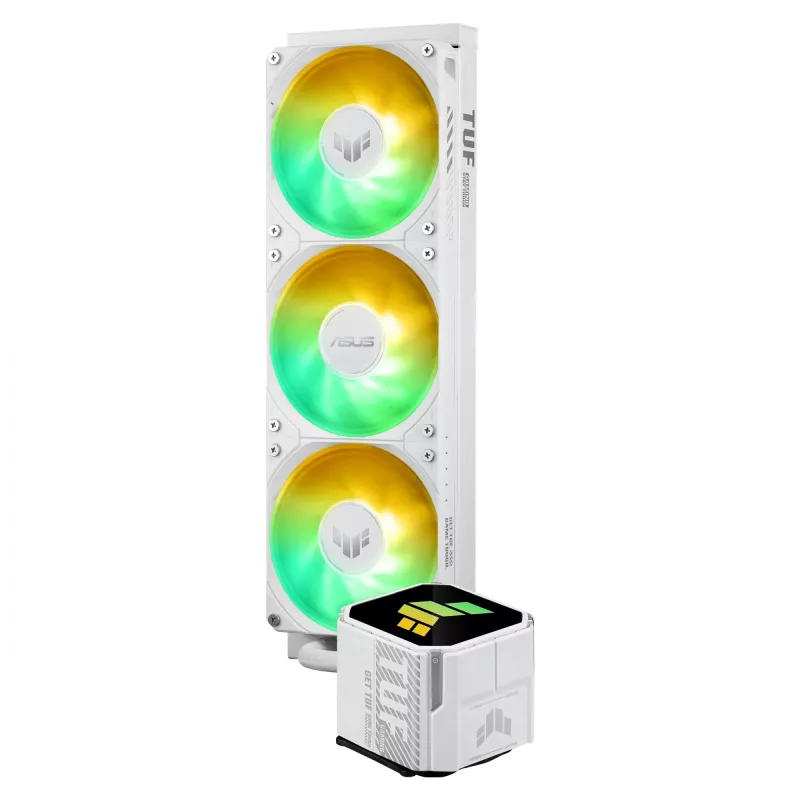 All-in-One-Flüssigkeitskühler ASUS TUF Gaming LC III 360 ARGB White Edition – 360 mm, 120-mm-Lüfter, Unterstützung für LGA1700/1200, AM4/AM5