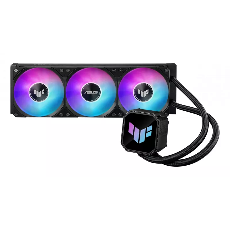 All-in-One-Flüssigkeitskühler ASUS TUF GAMING LC III 360 ARGB – 120-mm-Lüfter, unterstützt AM4/LGA1200/LGA1700/AM5, Schwarz