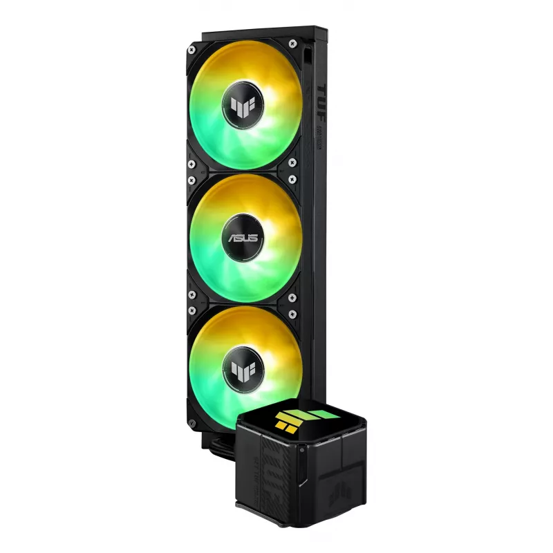 All-in-One-Flüssigkeitskühler ASUS TUF GAMING LC III 360 ARGB – 120-mm-Lüfter, unterstützt AM4/LGA1200/LGA1700/AM5, Schwarz