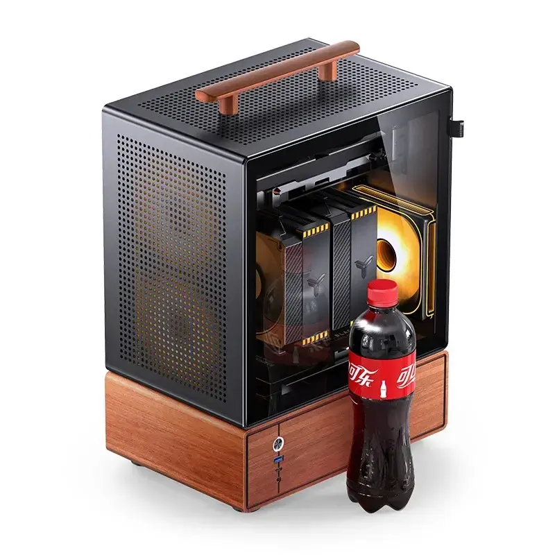 PC-Gehäuse Jonsbo T7 Midi-Tower mATX Tempered Glass schwarz