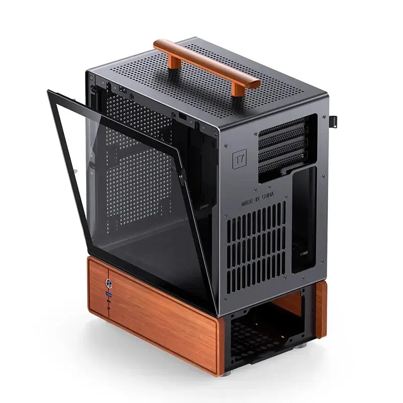 PC-Gehäuse Jonsbo T7 Midi-Tower mATX Tempered Glass schwarz