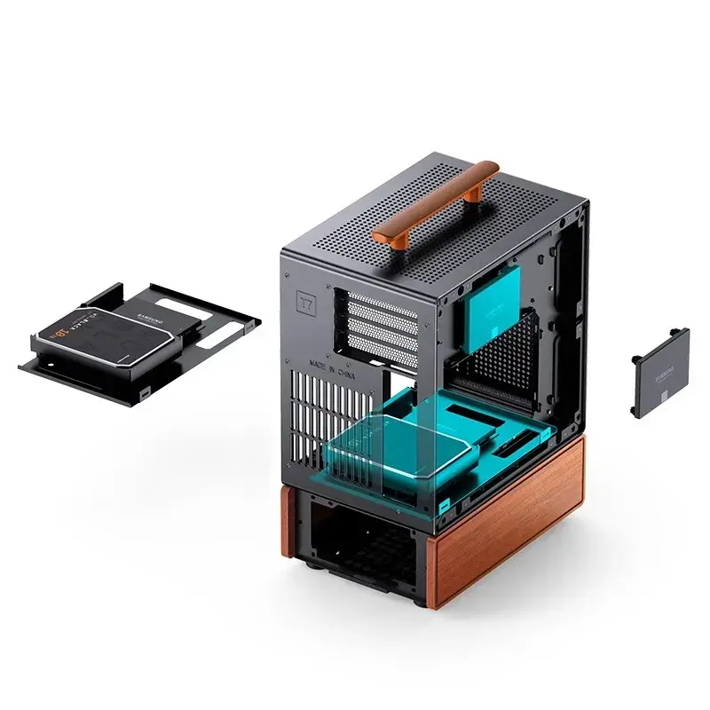 PC-Gehäuse Jonsbo T7 Midi-Tower mATX Tempered Glass schwarz
