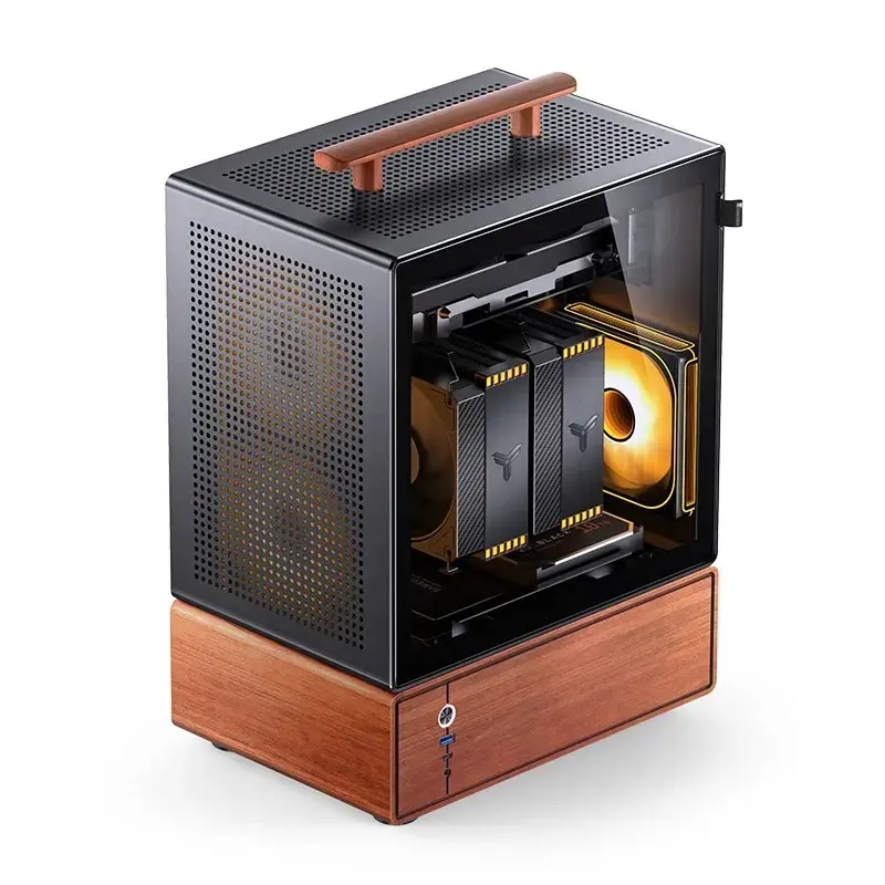 PC-Gehäuse Jonsbo T7 Midi-Tower mATX Tempered Glass schwarz