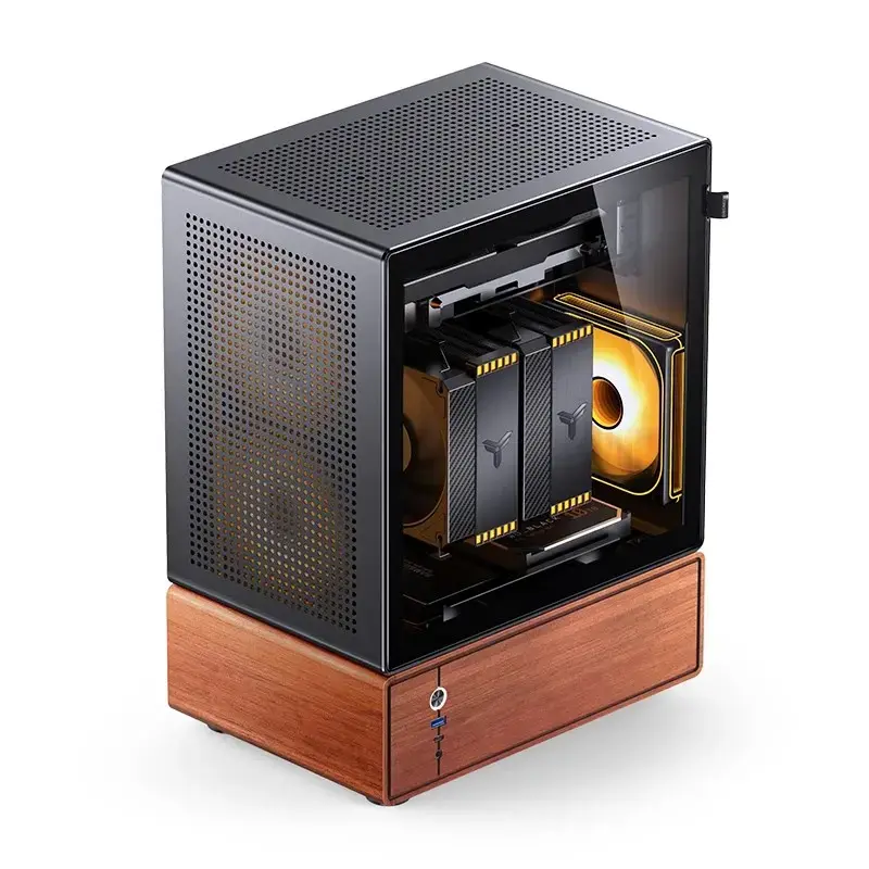 PC-Gehäuse Jonsbo T7 Midi-Tower mATX Tempered Glass schwarz