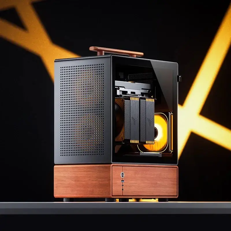 PC-Gehäuse Jonsbo T7 Midi-Tower mATX Tempered Glass schwarz