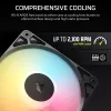 Kühlungslüfter CORSAIR RS120-R ARGB 120mm 3-Pack, 120 mm, ARGB-Beleuchtung, 3 Lüfter
