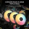 Kühlungslüfter CORSAIR RS120-R ARGB 120mm 3-Pack, 120 mm, ARGB-Beleuchtung, 3 Lüfter