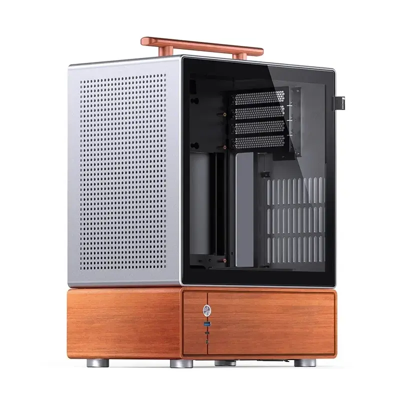 PC-Gehäuse Jonsbo T7 Midi Tower mATX Tempered Glass Silber
