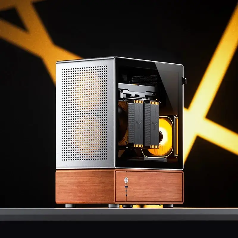 PC-Gehäuse Jonsbo T7 Midi Tower mATX Tempered Glass Silber