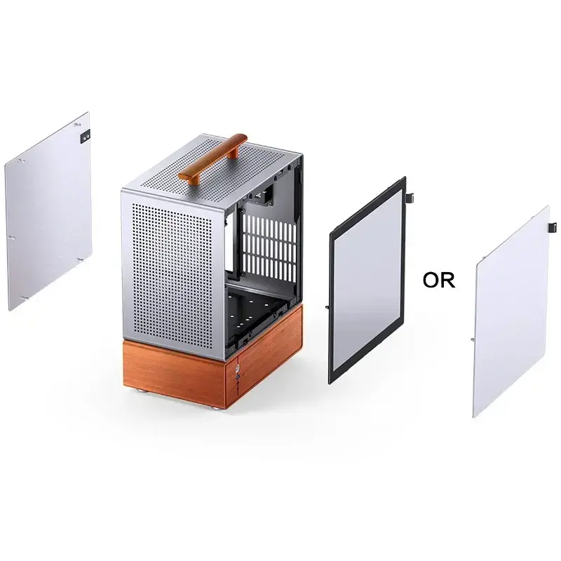 PC-Gehäuse Jonsbo T7 Midi Tower mATX Tempered Glass Silber