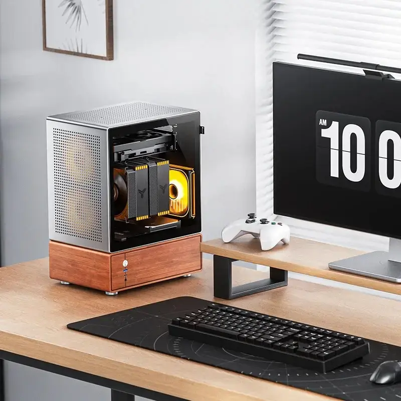 PC-Gehäuse Jonsbo T7 Midi Tower mATX Tempered Glass Silber