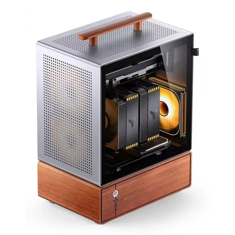 PC-Gehäuse Jonsbo T7 Midi Tower mATX Tempered Glass Silber