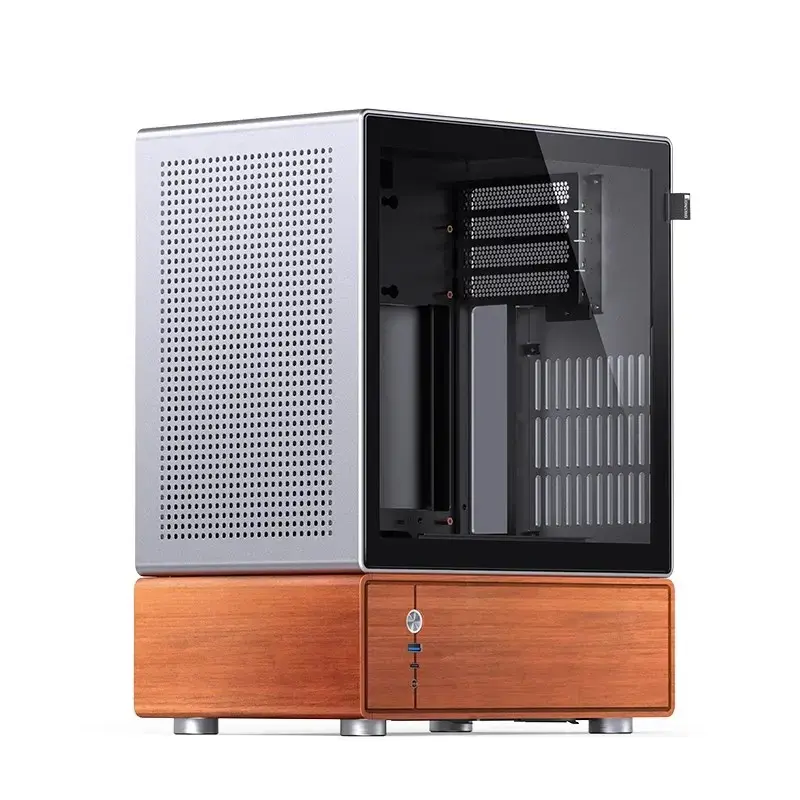 PC-Gehäuse Jonsbo T7 Midi Tower mATX Tempered Glass Silber