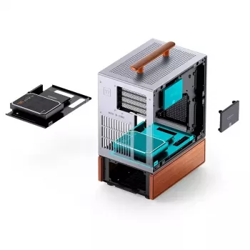 PC-Gehäuse Jonsbo T7 Midi Tower mATX Tempered Glass Silber