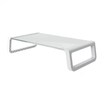 Trust 25351 Monitorhalterung / Standfuß für den Schreibtisch Transparent, Weiß