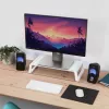 Trust 25351 Monitorhalterung / Standfuß für den Schreibtisch Transparent, Weiß