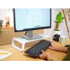 Trust 25351 Monitorhalterung / Standfuß für den Schreibtisch Transparent, Weiß