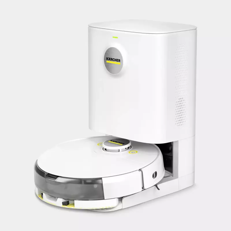 Ladestation Kärcher RCV 5 Saugstation, weiß, 4 l Staubbeutelkapazität, 420×290×460 mm