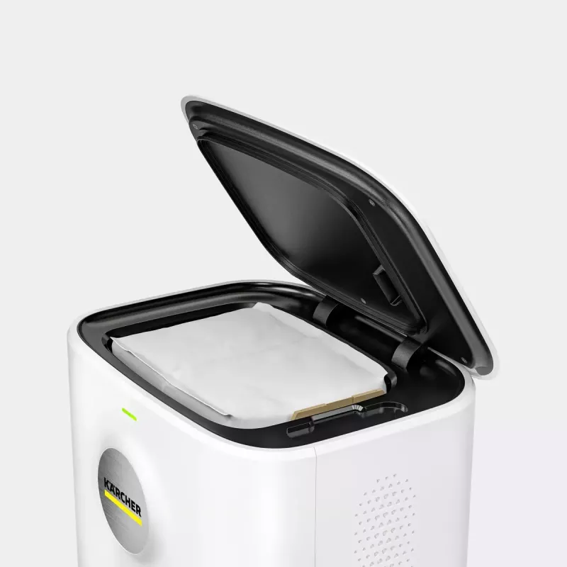 Ladestation Kärcher RCV 5 Saugstation, weiß, 4 l Staubbeutelkapazität, 420×290×460 mm