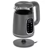 Elektrischer Wasserkocher Adler AD 1305 G — 1,7 L, 2200 W, regelbarer Thermostat, LED-Anzeige, grau
