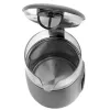 Elektrischer Wasserkocher Adler AD 1305 G — 1,7 L, 2200 W, regelbarer Thermostat, LED-Anzeige, grau