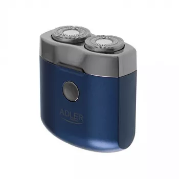 Rotationsrasierer Adler AD 2937, 2 rotierende Köpfe, wiederaufladbarer Li-Ion 250 mAh, waschbar, kabellos, blau