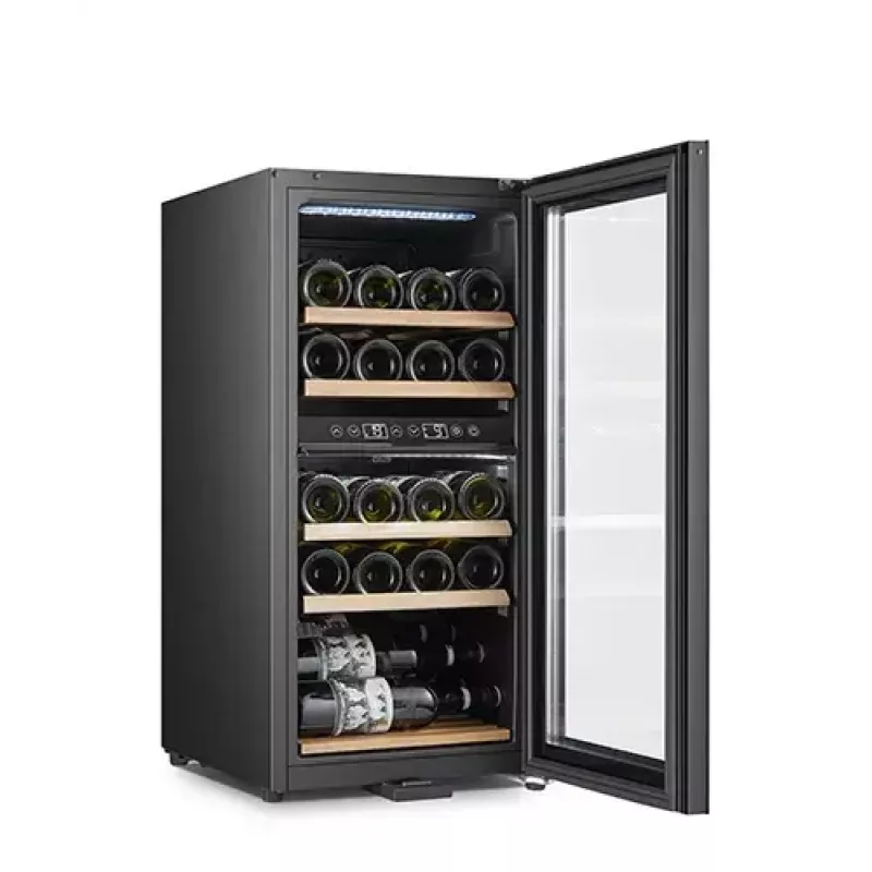 Thermoelektrischer Weinkühler Adler AD 8080, freistehend schwarz, 24 Flaschen, 2 Zonen, 60 L, Touch-Bedienung