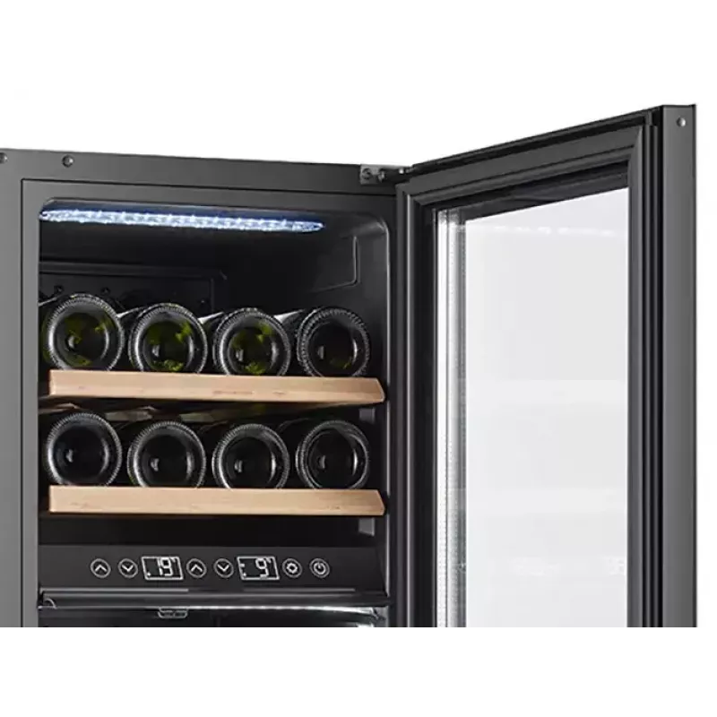 Thermoelektrischer Weinkühler Adler AD 8080, freistehend schwarz, 24 Flaschen, 2 Zonen, 60 L, Touch-Bedienung