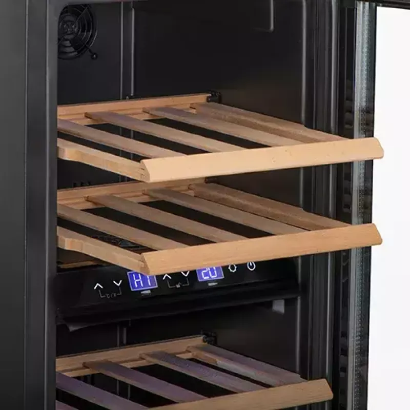 Thermoelektrischer Weinkühler Adler AD 8080, freistehend schwarz, 24 Flaschen, 2 Zonen, 60 L, Touch-Bedienung