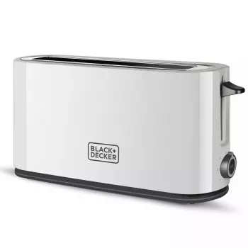 Toaster Black & Decker BXTO1001E 1-Scheibe 1000 W Weiß, 7 Bräunungsstufen, Langschlitz