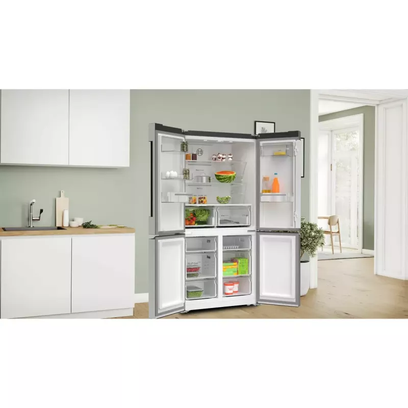 Side-by-Side Kühlschrank Bosch Serie 4 KFN96VPEA, 605 L (Kühlschrank 405 L / Gefrierschrank 200 L), NoFrost, Edelstahl